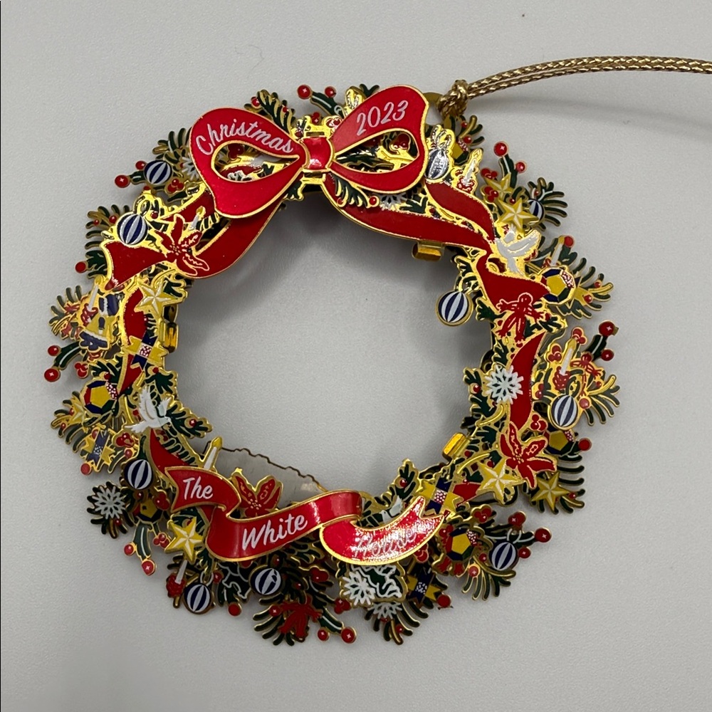 White House Christmas wreath ornament
